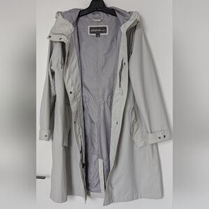 Eddie Bauer Light Gray Women's Trench Coat